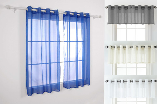 1pc valance swag topper voile - valance,