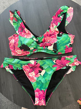 Matalan green floral bikini size 16/18