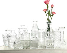 Glass Bud Vase Set 12, Small