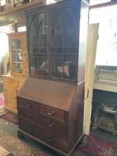 Georgian bookcase bureau - bookcase,