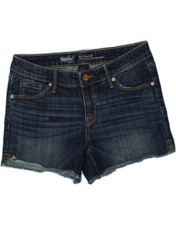 MOSSIMO Womens Mid Rise Denim Shorts US 6 Medium W28  Navy Blue Cotton CG02