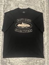 Corteiz x Central Cee Can’t Rush Greatness Tee - Black - Large - NEW