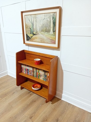 Retro solid teak bookcase - solid,