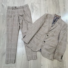 Men’s Next Beige brown check