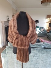 Mink Stole Cape Wrap Shawl Bolero Jacket Scarf  Real Fur