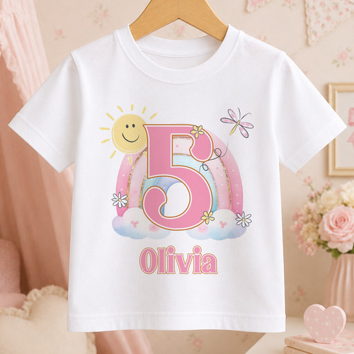 Personalised rainbow birthday - rainbow,