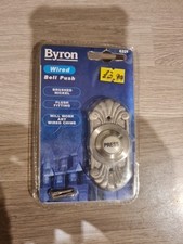 1 X Byron Victorian Style Vintage 6321 Brushed Nickel Wired Bell Push NEW