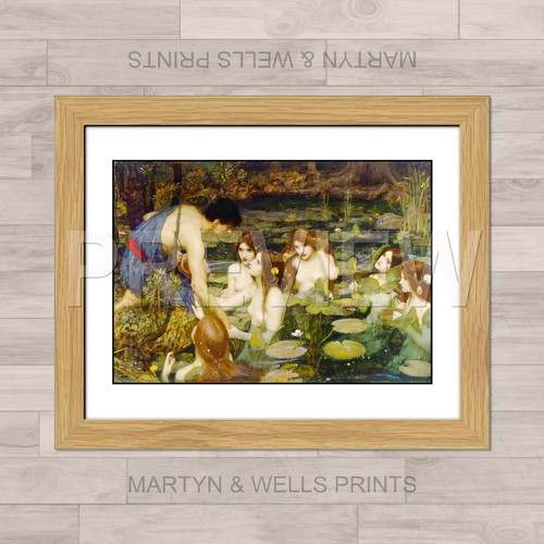 Waterhouse print hylas and - waterhouse, print: