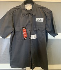 DICKIES Men's Grey shirt  West Coast Customs Academy size UK Medium (Luke Badge)
