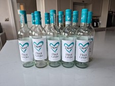 10 X CLEAR EMPTY WINE BOTTLES