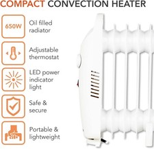 Warmlite 650w 5 fin mini oil