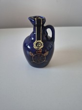 Rutherford & Co Mini Scotch Whisky Stoneware Flagon Bottle Empty 3.5" Tall