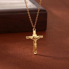 18k Gold Jesus Crucifix Cross