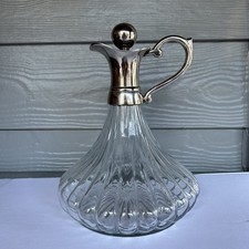 Vintage Ribbed Glass Decanter