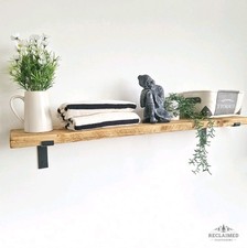 Scaffold Board Shelving shelf Rustic Shabby Chic 120cm with  Steel Brackets