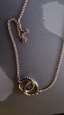 Fashion Necklace with Rings Gold Coloured Women's