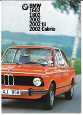 BMW 1602 & 2002 1973-75 UK Market Foldout Sales Brochure 02-Series Tii Cabriolet
