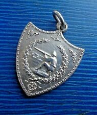 Silver Rifle Shooting Medal Fob  Sterling hallmark  1959 Birmingham   JRA
