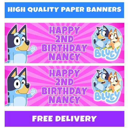 Bluey personalised birthday - personalised,