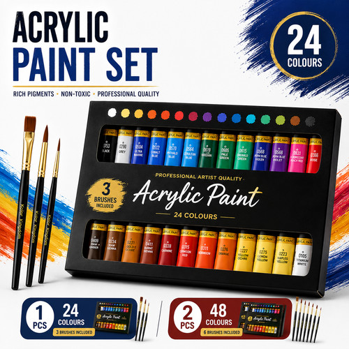 Acrylic paint set - paint, 24/48