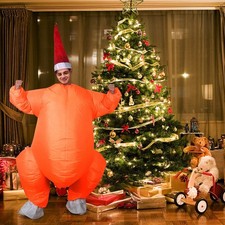Adults Turkey Outfit Christmas Inflatable Fancy Dress Cosplay Party Costume UK
