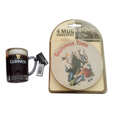 Christmas Guinness Coasters & Candle Bundle - New Other