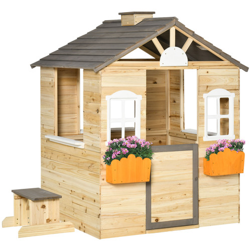 Wooden kids playhouse with - playhouse,