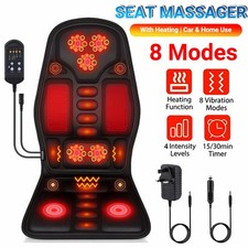8 Modes Massage Seat Cushion Heated Back Neck Body Massager Chair For Home Car