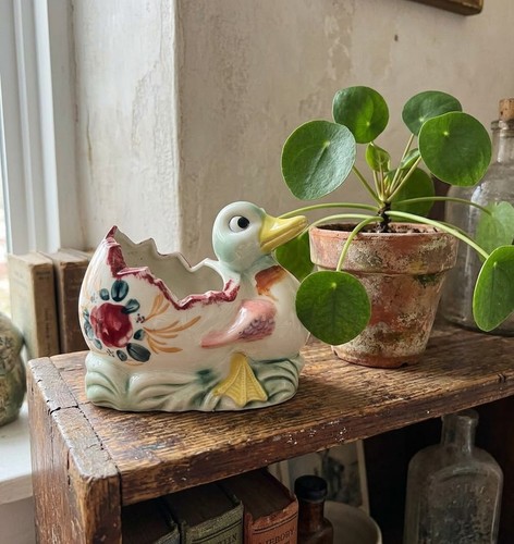 Vintage duck egg planter - vintage,
