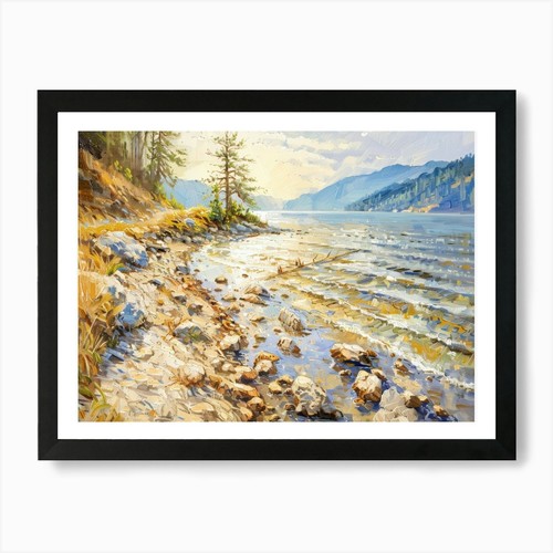 Rocky shore art - art, print