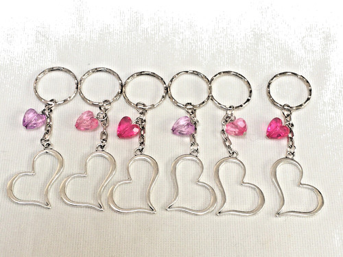Heart keyrings birthday - 6,