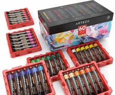 60 Arteza Acrylic Paints And 30 Homy Arty Airbrush Paints.