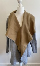 Matalan Cardigan Womens Medium UK 12/14 Grey Brown Waterfall Thick Winter Autumn