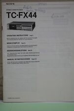 Sony TC-FX44 Operating