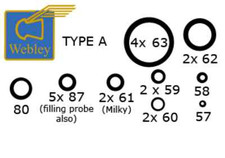 O Ring Seal Kit for Webley Airguns Air Rifles - Choose Model