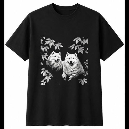Samoyed nature dog - in,