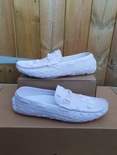 MENS UK 11 White slip-on Lightweight Loafers Footwear NEW