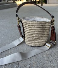 Zara Straw Raffia Bucket Bag