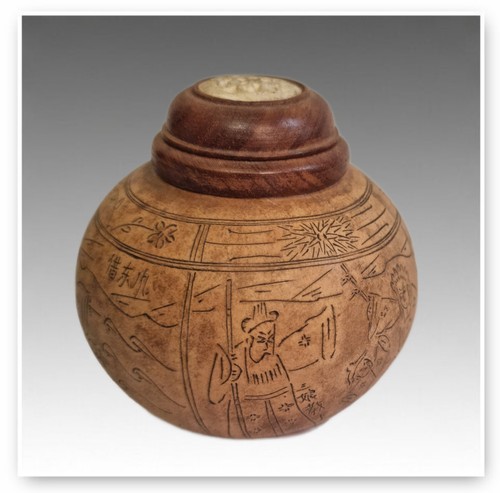 Chinese gourd qing panels - chinese, of