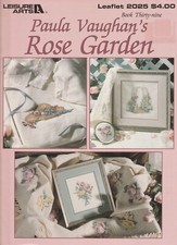 Rose Garden Delicate Flower Floral Cross Stitch Chart Booklet Wedding Cards