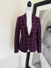 Christiano Baldinucci wool & cashmere blend tweed check blazer jacket. Size UK10
