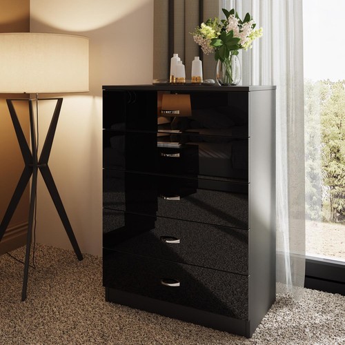 Black high gloss - high,