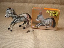 Tin Toy Jumping Zebra Litho