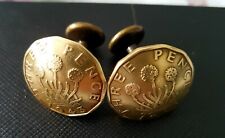  Cufflinks Vintage Retro Mens Threepenny Bit Cufflinks 
