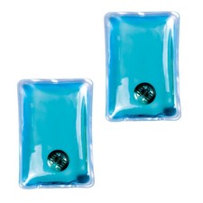 Heats In A Click Instant Reusable Blue Hand Warmers Small Heat Pad Portable X 2