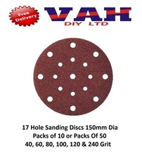 150mm Sanding Discs 17 hole