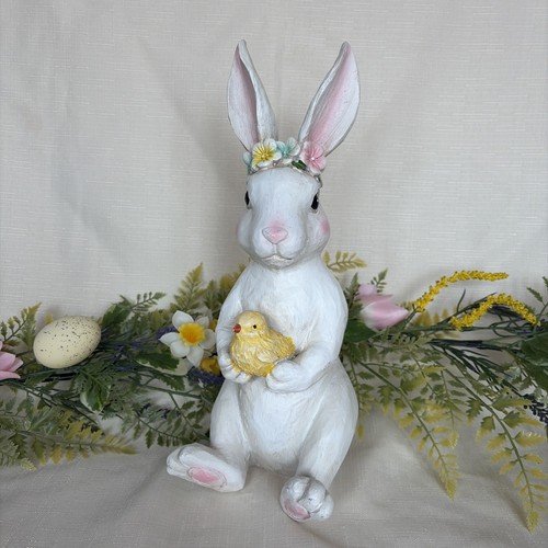 Beautiful easter bunny holding - bunny,