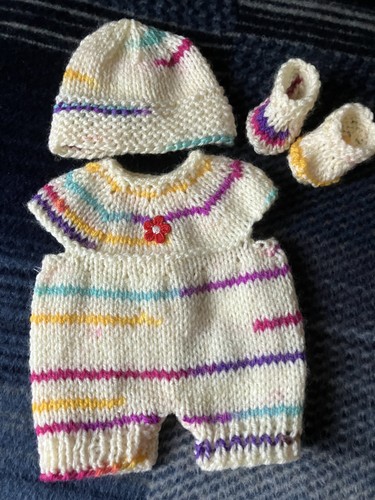 Hand knitted dolls clothes - hand,