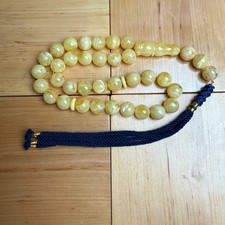 Handmade White Amber Misbaha