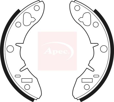 Brake shoe set - brake, rear